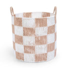 Buy Checkerboard Storage Basket Large - Nude | Storage for kids by Learning Bugs UK