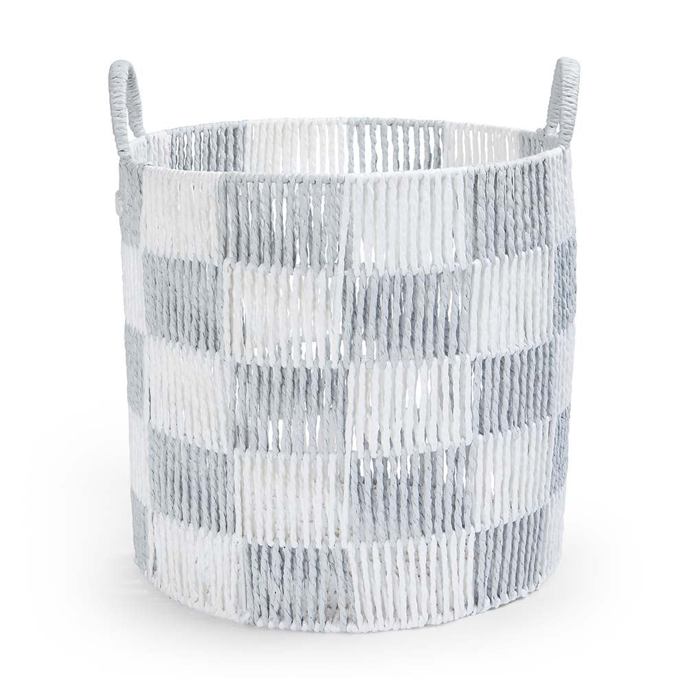 Buy Checkerboard Storage Basket Large - Powder Blue | Storage for kids by Learning Bugs UK