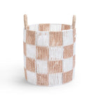 Buy Checkerboard Storage Basket Medium - Nude | Storage for kids by Learning Bugs UK