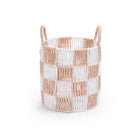 Buy Checkerboard Storage Basket Small - Nude | Storage for kids by Learning Bugs UK