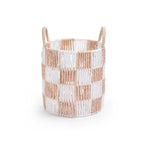 Buy Checkerboard Storage Basket Small - Nude | Storage for kids by Learning Bugs UK