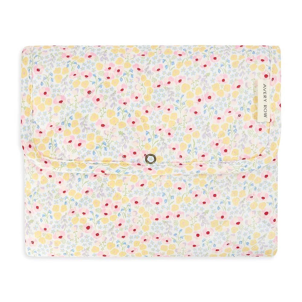 Buy Cotton Travel Baby Changing Mat - Wildflower Garden | Changing Bags & Travel Changing Mats for kids by Learning Bugs UK