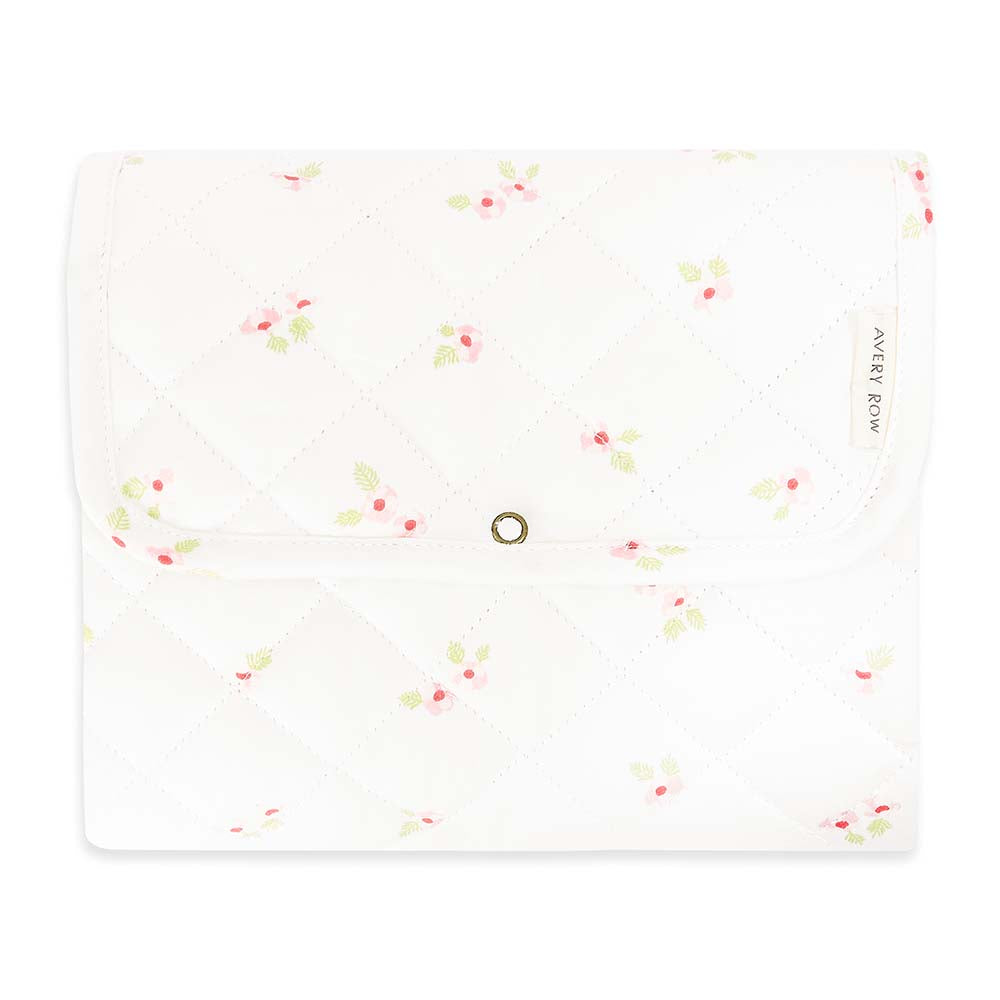 Cotton Travel Baby Changing Mat - Anemone