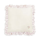 Buy Square Linen Frill Cushion - Pink Check | for kids by Learning Bugs UK