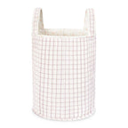 Buy Large Quilted Storage Basket - Anemone / Pink Check | Storage for kids by Learning Bugs UK