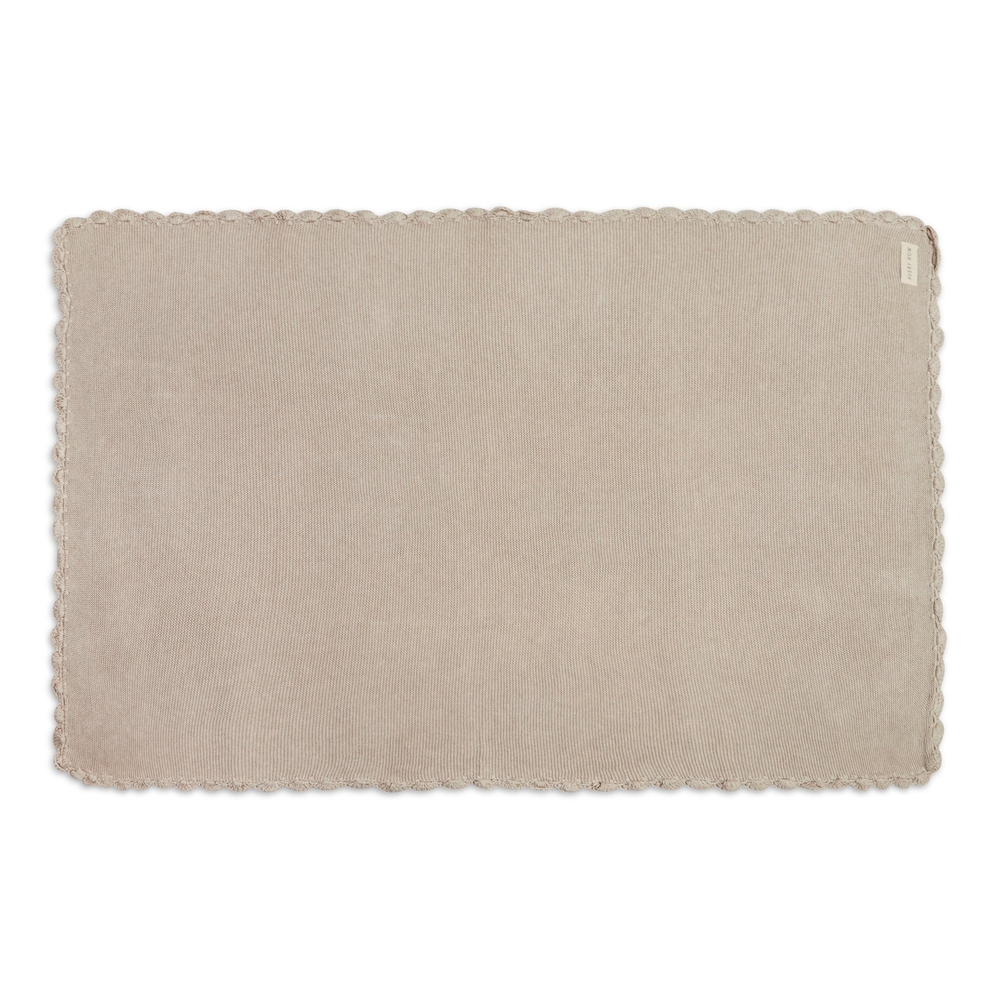 Buy Scallop Knit Blanket - Stone | Blankets for kids by Learning Bugs UK