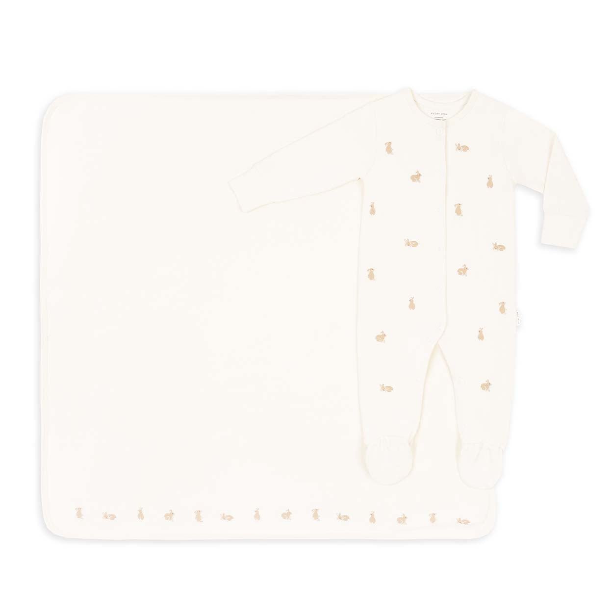 Buy New Baby Sleepsuit and Blanket Gift Set - Bunny | Gifting for kids by Learning Bugs UK