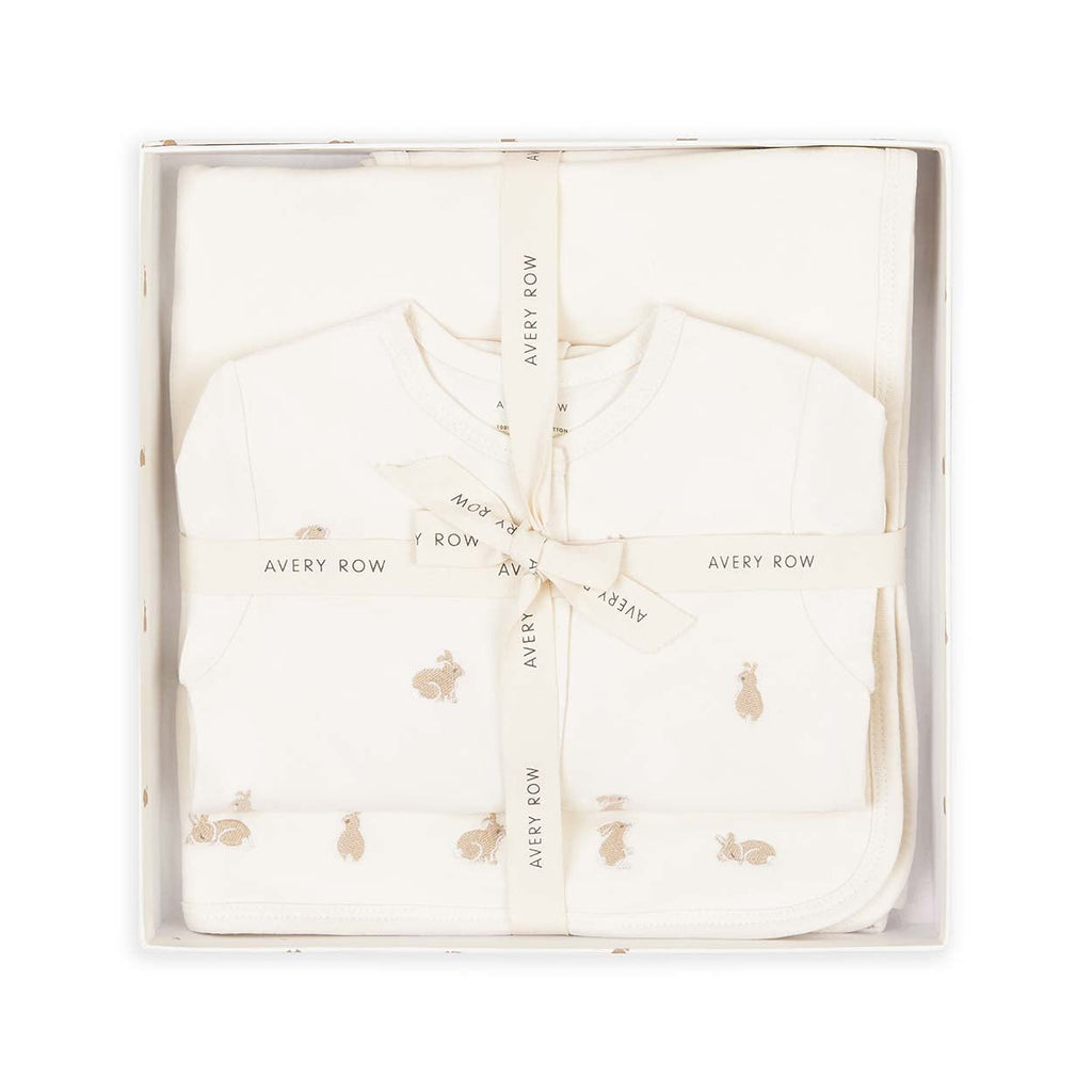 New Baby Sleepsuit and Blanket Gift Set - Bunny