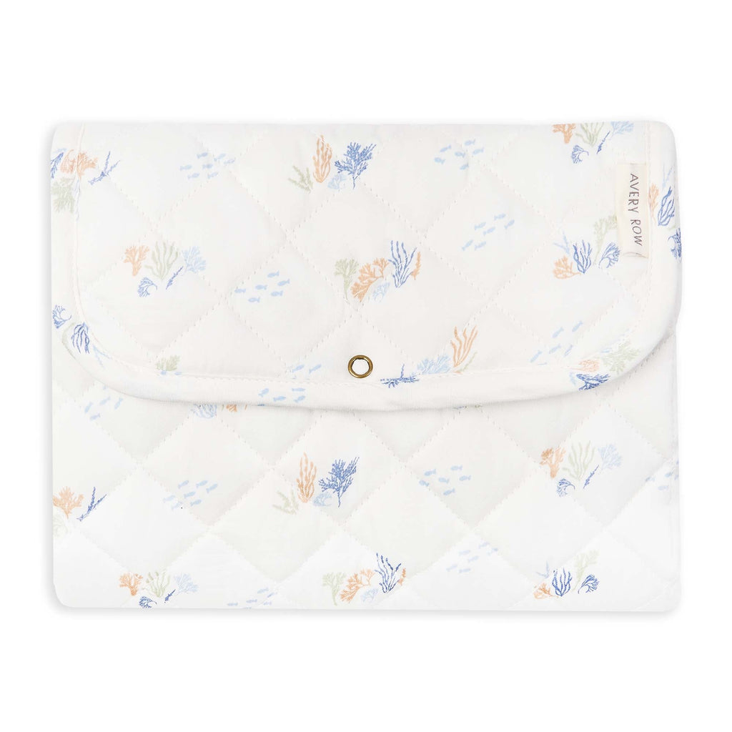Cotton Travel Baby Changing Mat - Coastline
