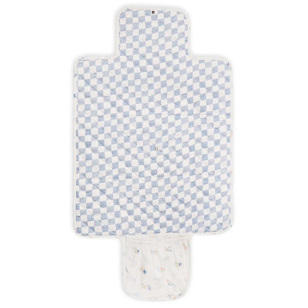 Cotton Travel Baby Changing Mat - Coastline