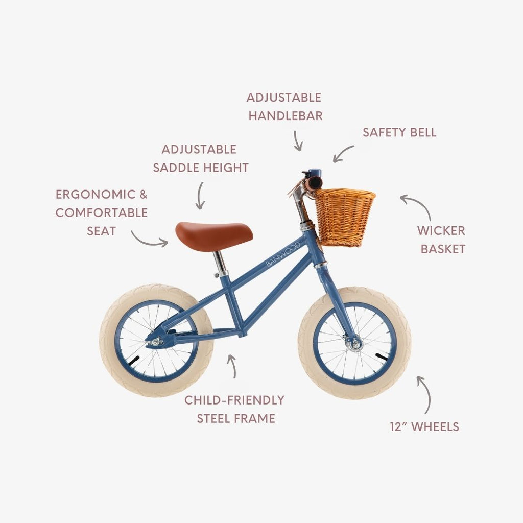 Banwood Balance Bike – Kids First Bike 12” (Blue)