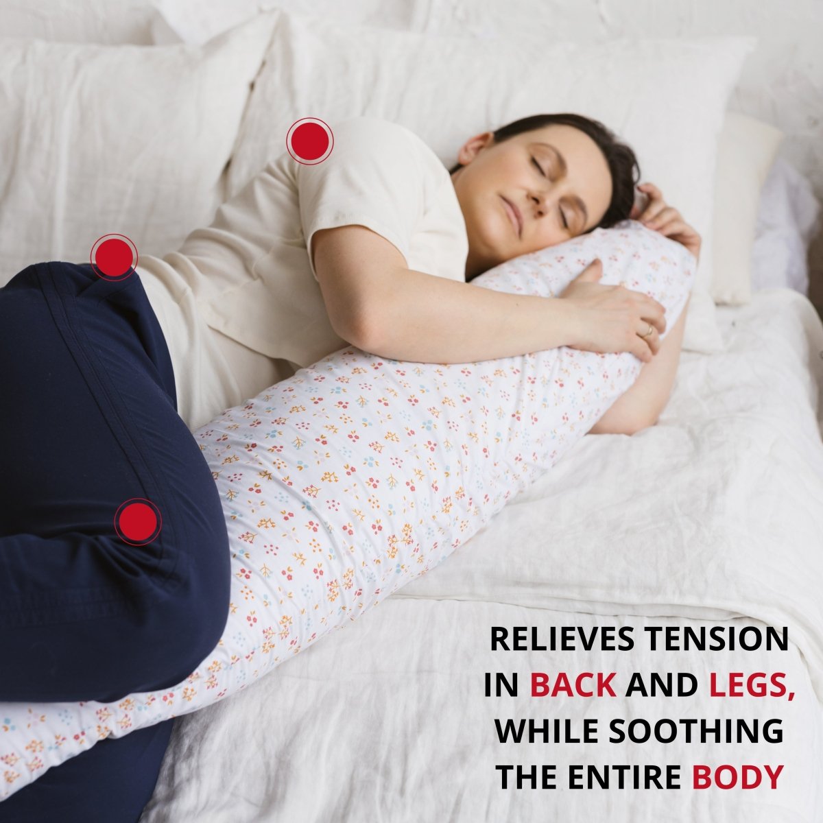 MINICAMP C-Shape Nursing & Maternity Pillow with Organic Milk White Cover | Kapok & Latex Blend or PES Filling – Nursing Pillows for children, available at Learning Bugs UK