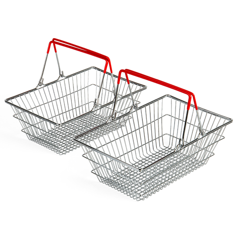 Bigjigs Toys Toy Shopping Baskets, Pack of 2