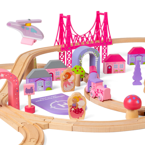 Bigjigs Rail Fairy Town Wooden Train Set