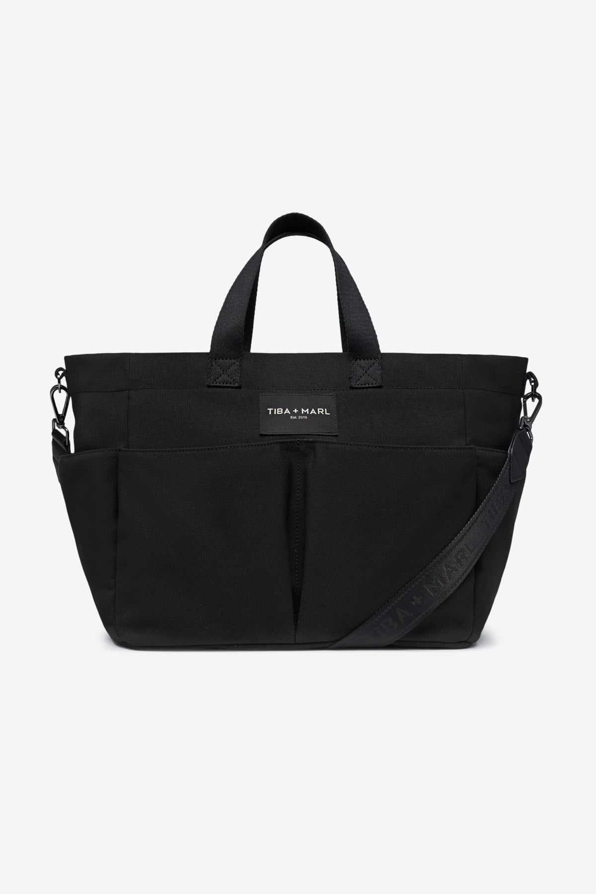 Buy T+M Canvas Pocket Tote Black | Tote Bag for kids by Learning Bugs UK
