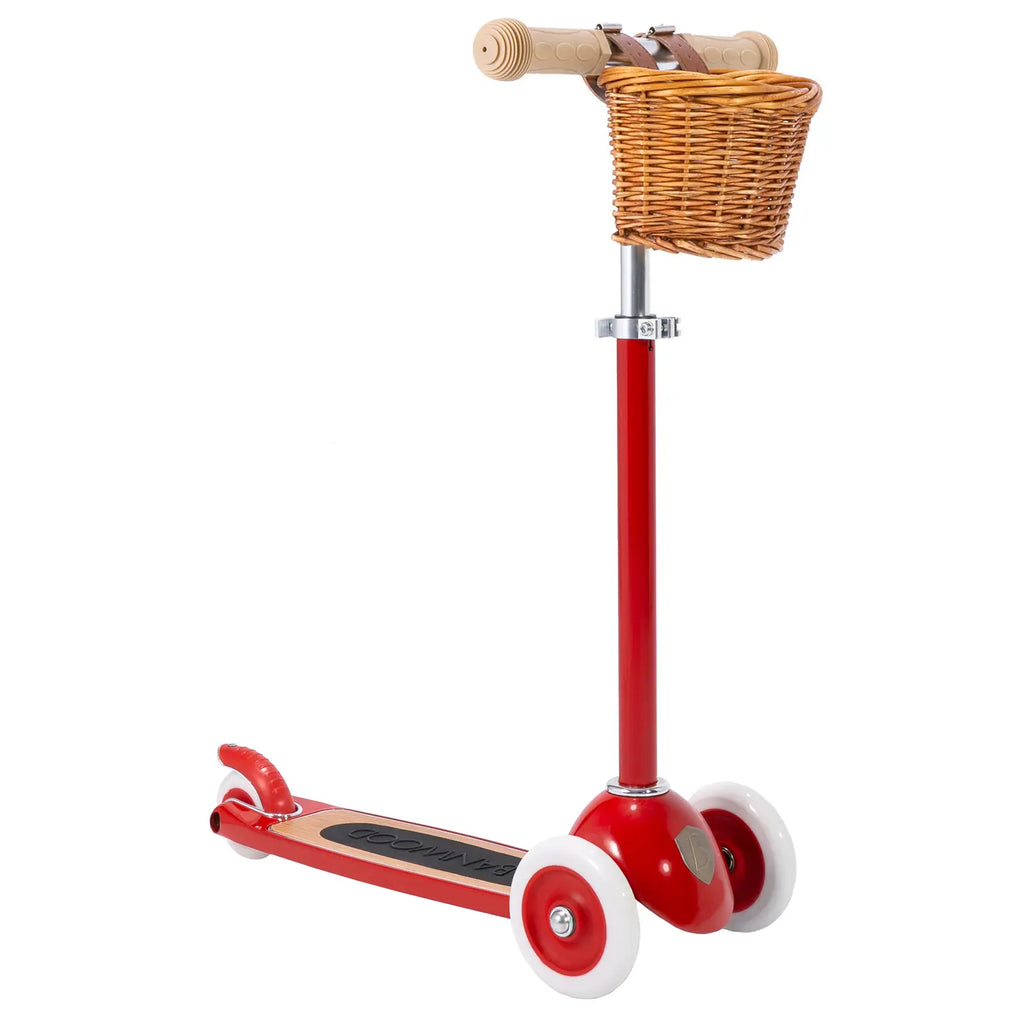 Banwood Scooter – Stylish 3-Wheel Kids Scooter (Red)