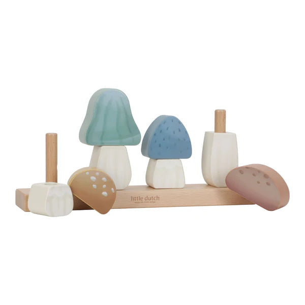 Little Dutch Stacking Puzzle Mushrooms FSC - Forest Friends