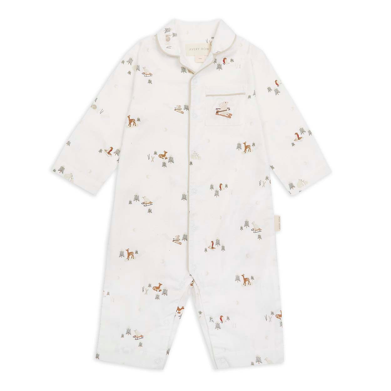 Buy Christmas Baby Flannel Sleepsuit - Winter Ski | Christmas for kids by Learning Bugs UK