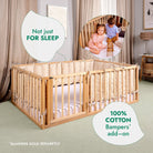 Goodevas Montessori Floor Bed with Fence – Beds for children, available at Learning Bugs UK