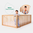 Goodevas Montessori Floor Bed with Fence – Beds for children, available at Learning Bugs UK