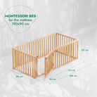 Goodevas Montessori Floor Bed with Fence – Beds for children, available at Learning Bugs UK