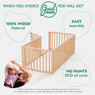 Goodevas Montessori Floor Bed with Fence – Beds for children, available at Learning Bugs UK