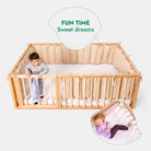 Goodevas Montessori Floor Bed with Fence – Beds for children, available at Learning Bugs UK