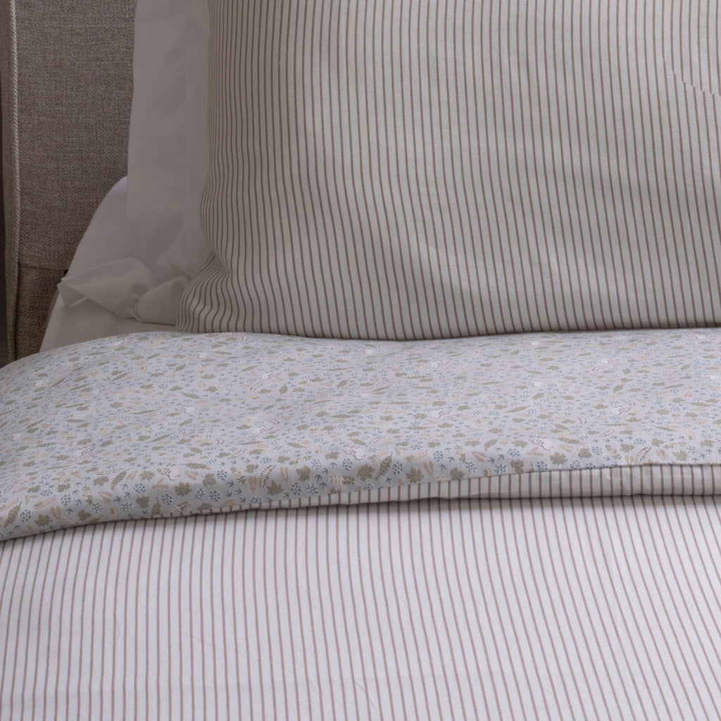 Organic Cotton Single Bedding Set - Stripe