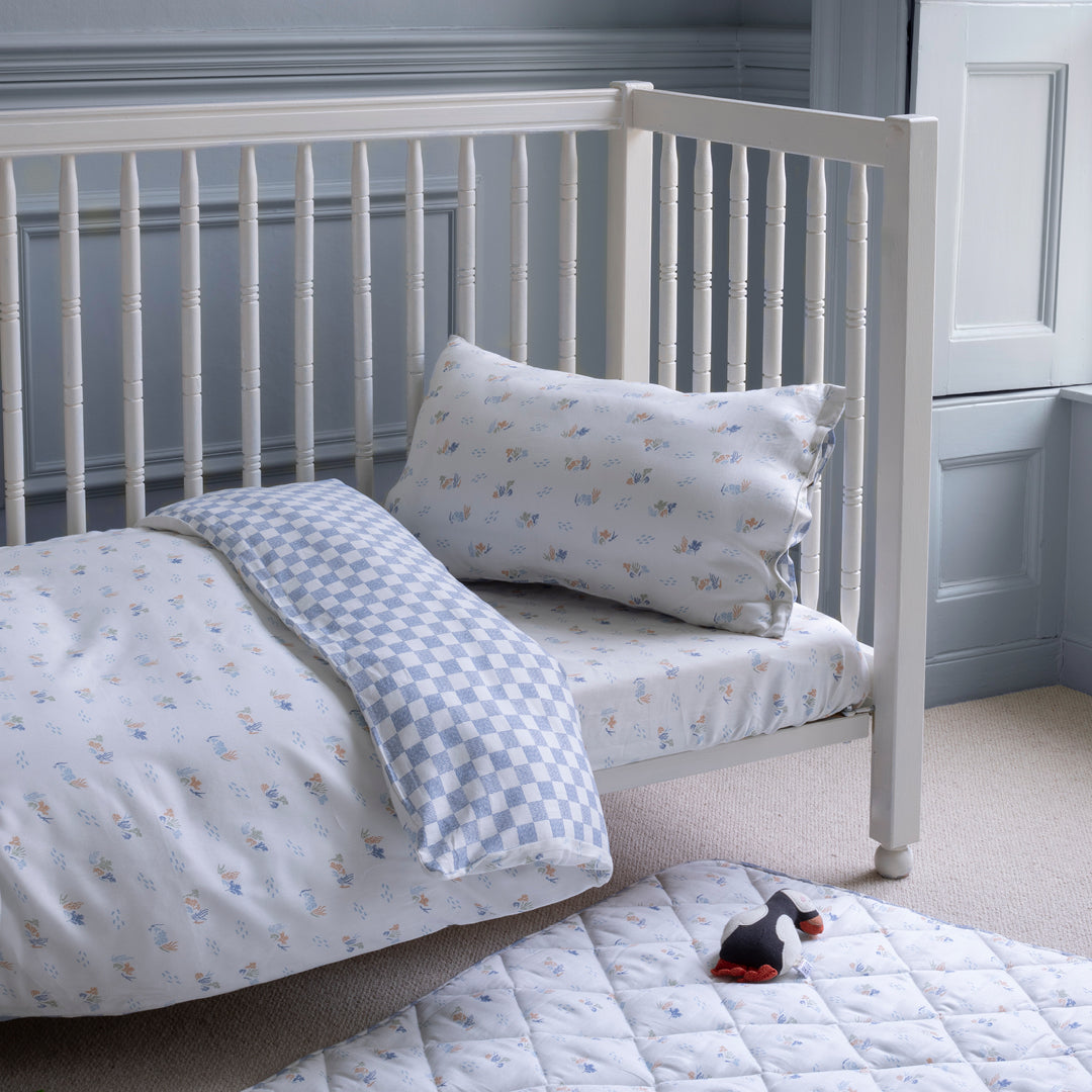 Organic Cotton Cotbed Bedding Set - Coastline