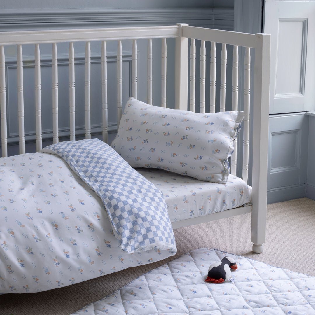 Buy Organic Cotton Cotbed Bedding Set - Coastline | Bedding for kids by Learning Bugs UK