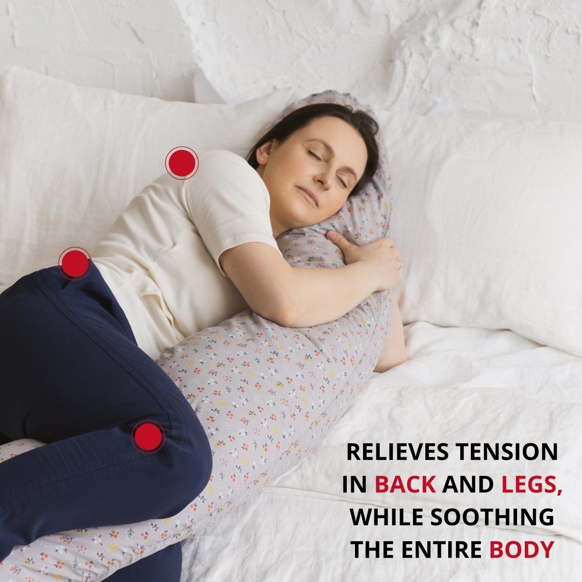 MINICAMP C-Shape Nursing & Pregnancy Pillow with Organic Grey Cover | Kapok & Latex Blend or PES Filling – Nursing Pillows for children, available at Learning Bugs UK