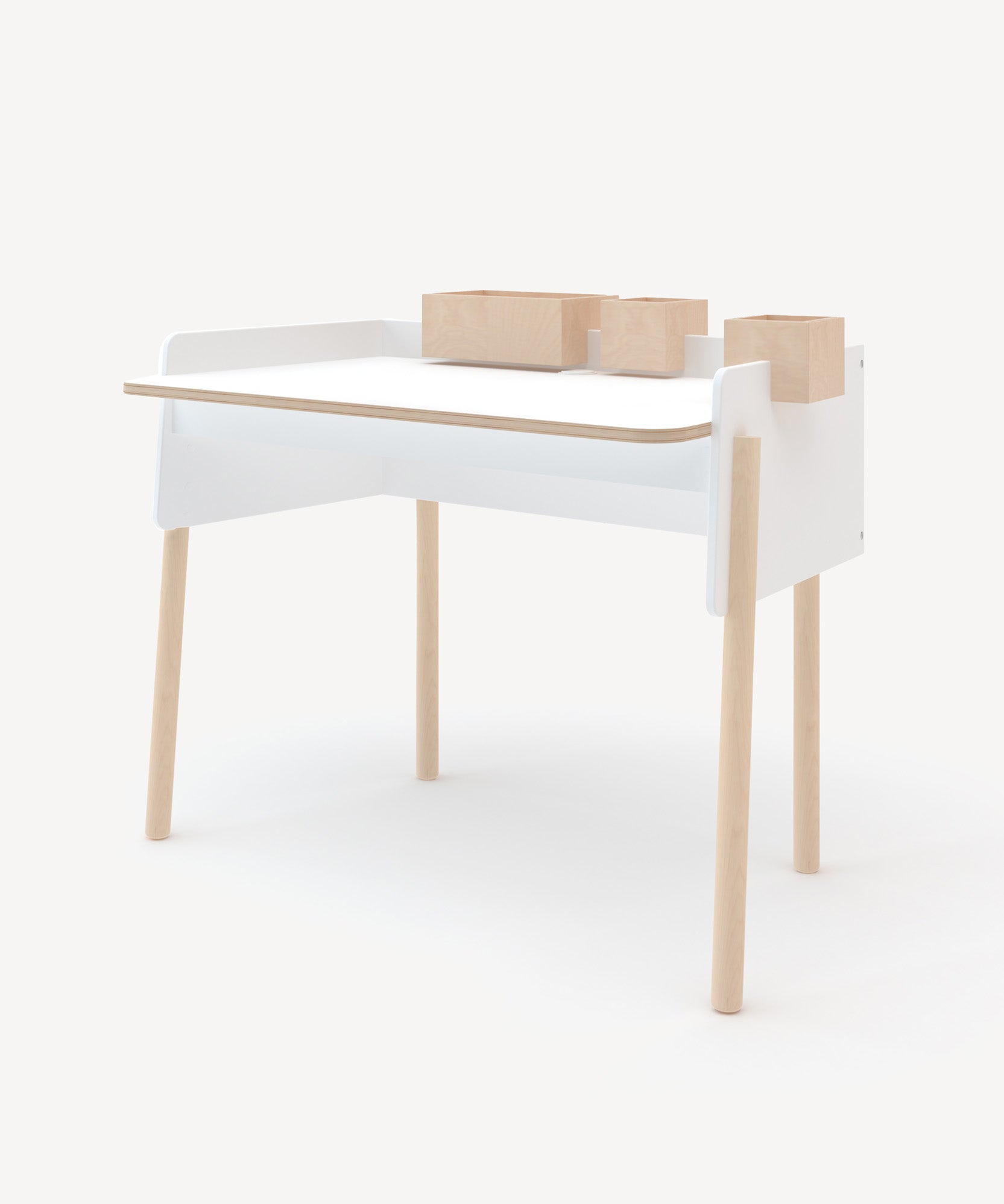 Oeuf Brooklyn Desk - White & Birch, view 5
