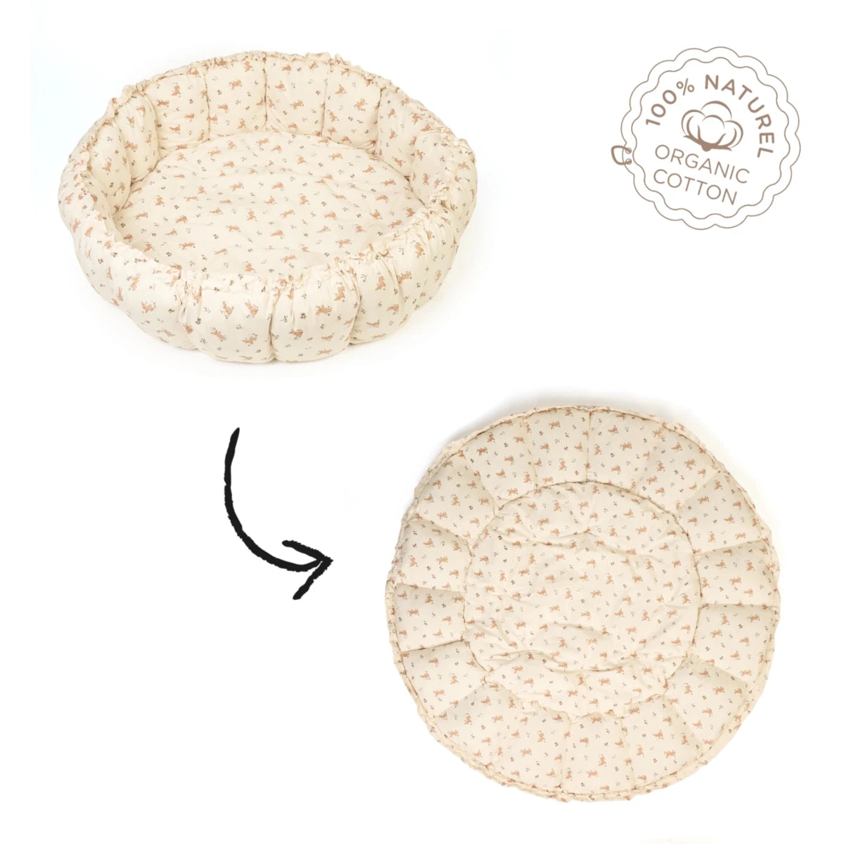 Play&Go Coco Organic Babymat - Fleuri or Moon – Toy Storage Bags for children, available at Learning Bugs UK