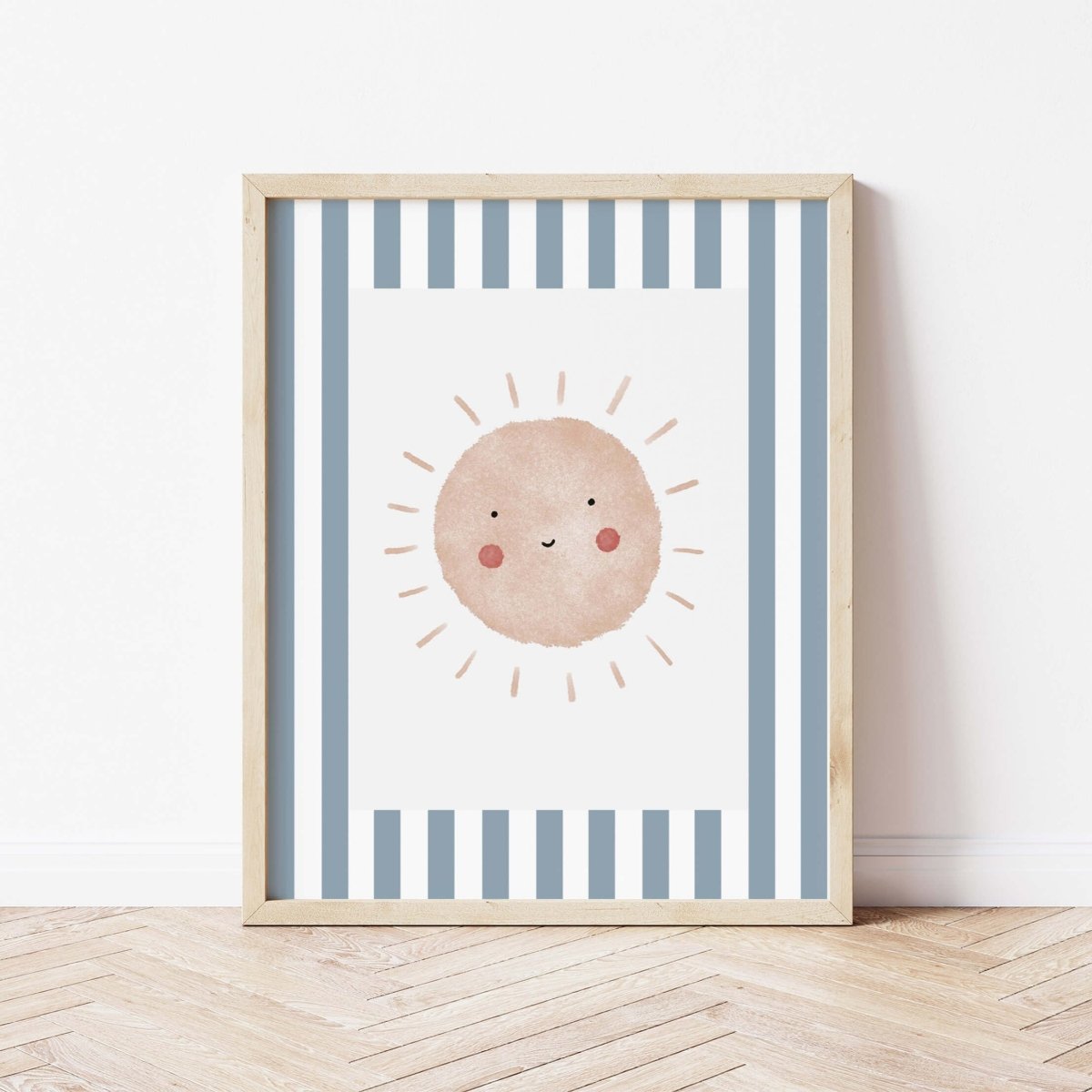 Boho Sunshine Print - Blue Stripes – for children, available at Learning Bugs UK