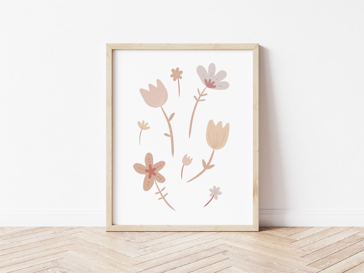 Boho Flowers Print – for children, available at Learning Bugs UK