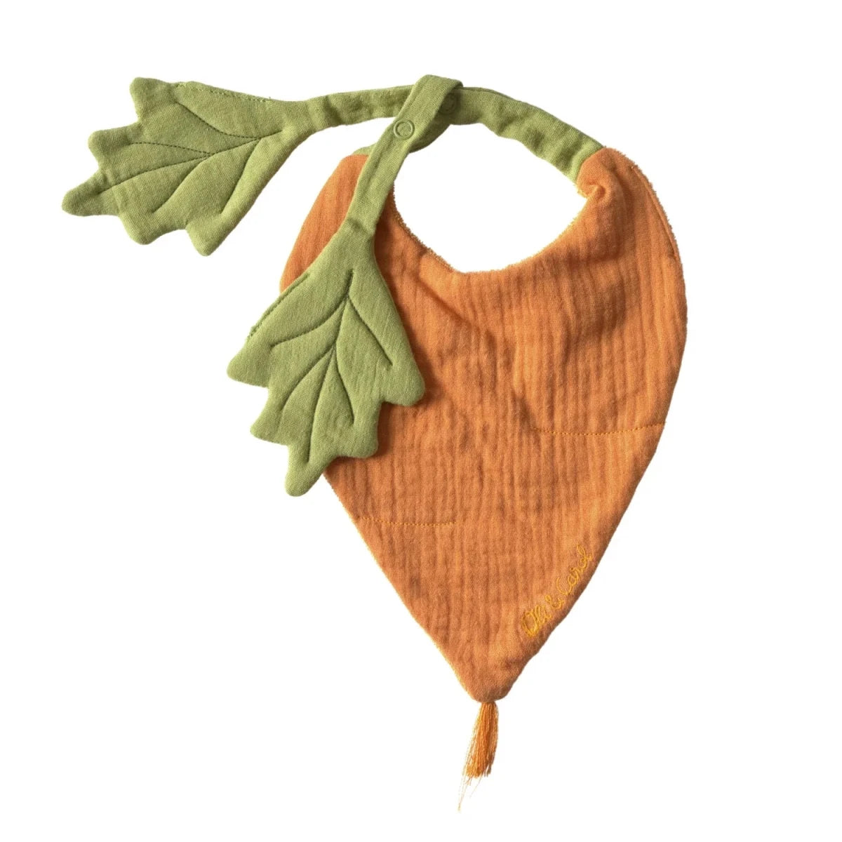 Oli&Carol Cathy the Carrot Feeding Bib – Tableware & Cutlery for children, available at Learning Bugs UK