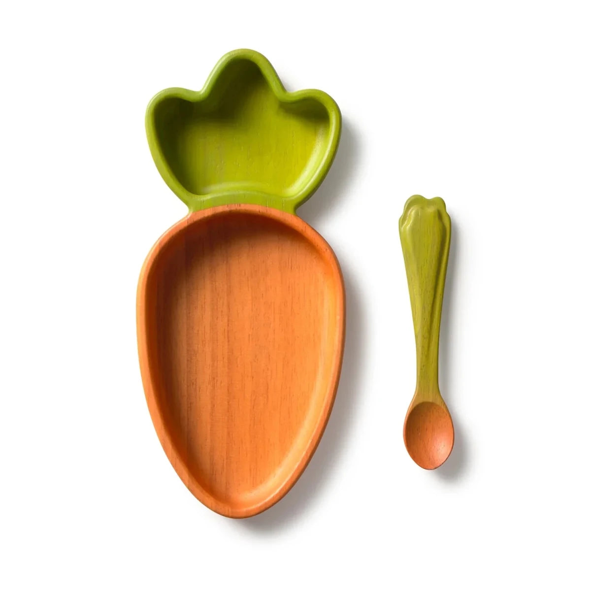 Oli&Carol Cathy the Carrot Plate and Spoon Set – Tableware & Cutlery for children, available at Learning Bugs UK