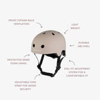 Buy Banwood Classic – Kids Bike & Scooter Helmet (Matte Beige) | HELMET for kids by Learning Bugs UK