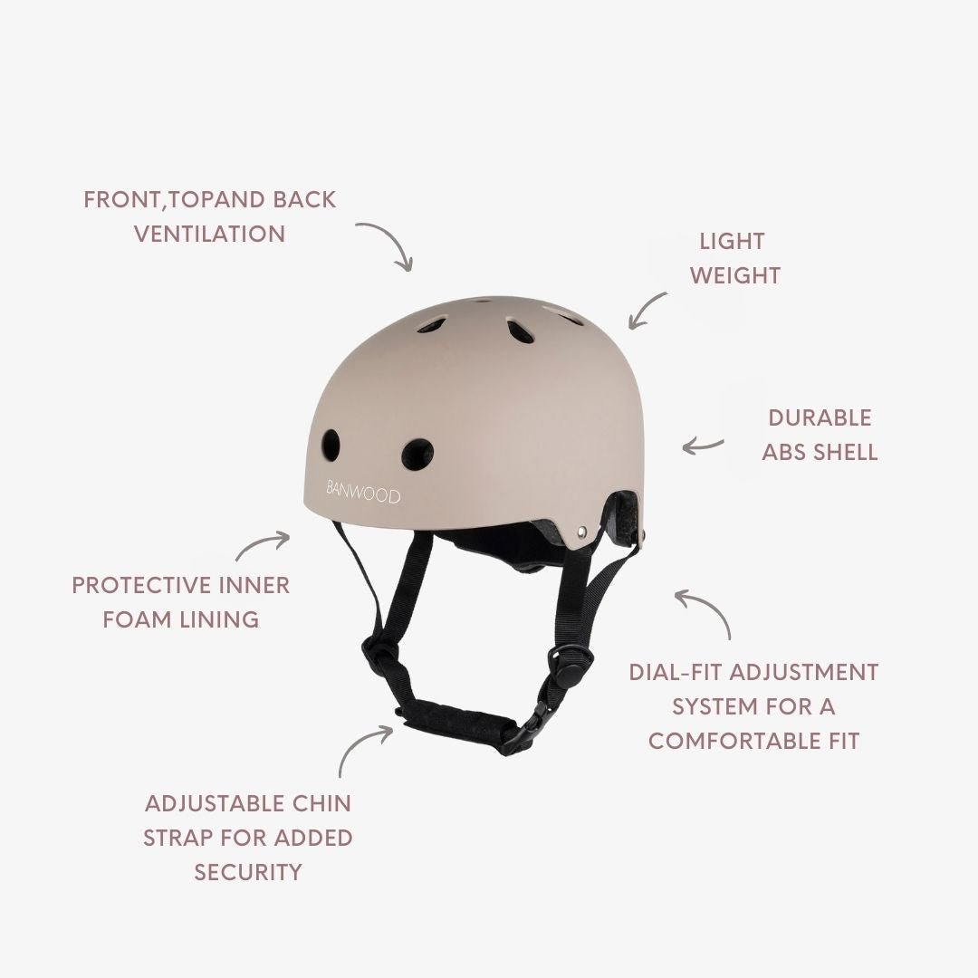 Buy Banwood Classic – Kids Bike & Scooter Helmet (Matte Beige) | HELMET for kids by Learning Bugs UK