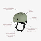 Buy Banwood Classic – Kids Bike & Scooter Helmet (Matte Forest) | HELMET for kids by Learning Bugs UK