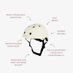 Buy Banwood Helmet – Kids Safety Helmet (Cream) | HELMET for kids by Learning Bugs UK