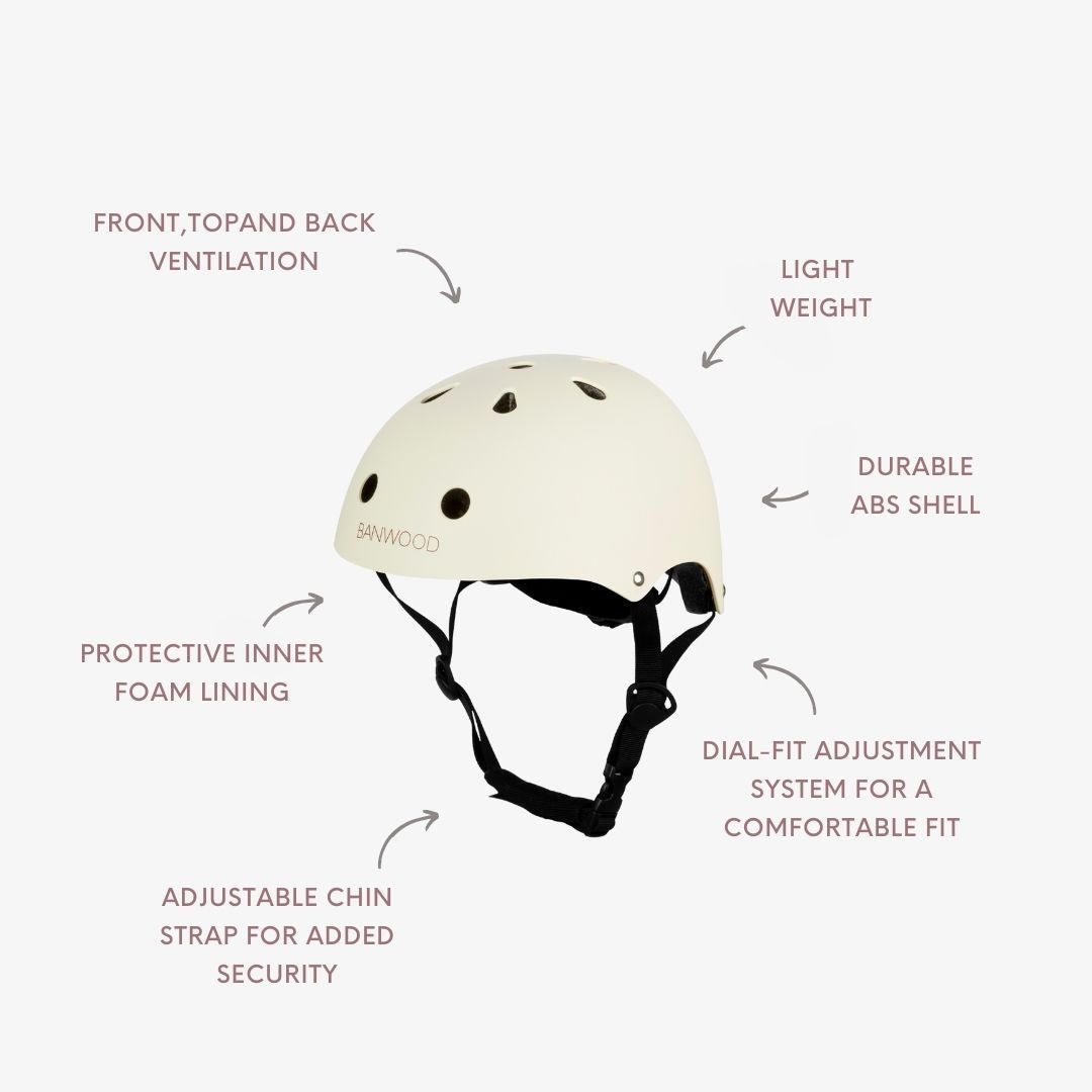 Buy Banwood Helmet – Kids Safety Helmet (Cream) | HELMET for kids by Learning Bugs UK