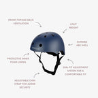 Buy Banwood Classic – Kids Bike & Scooter Helmet (Matte Navy) | HELMET for kids by Learning Bugs UK