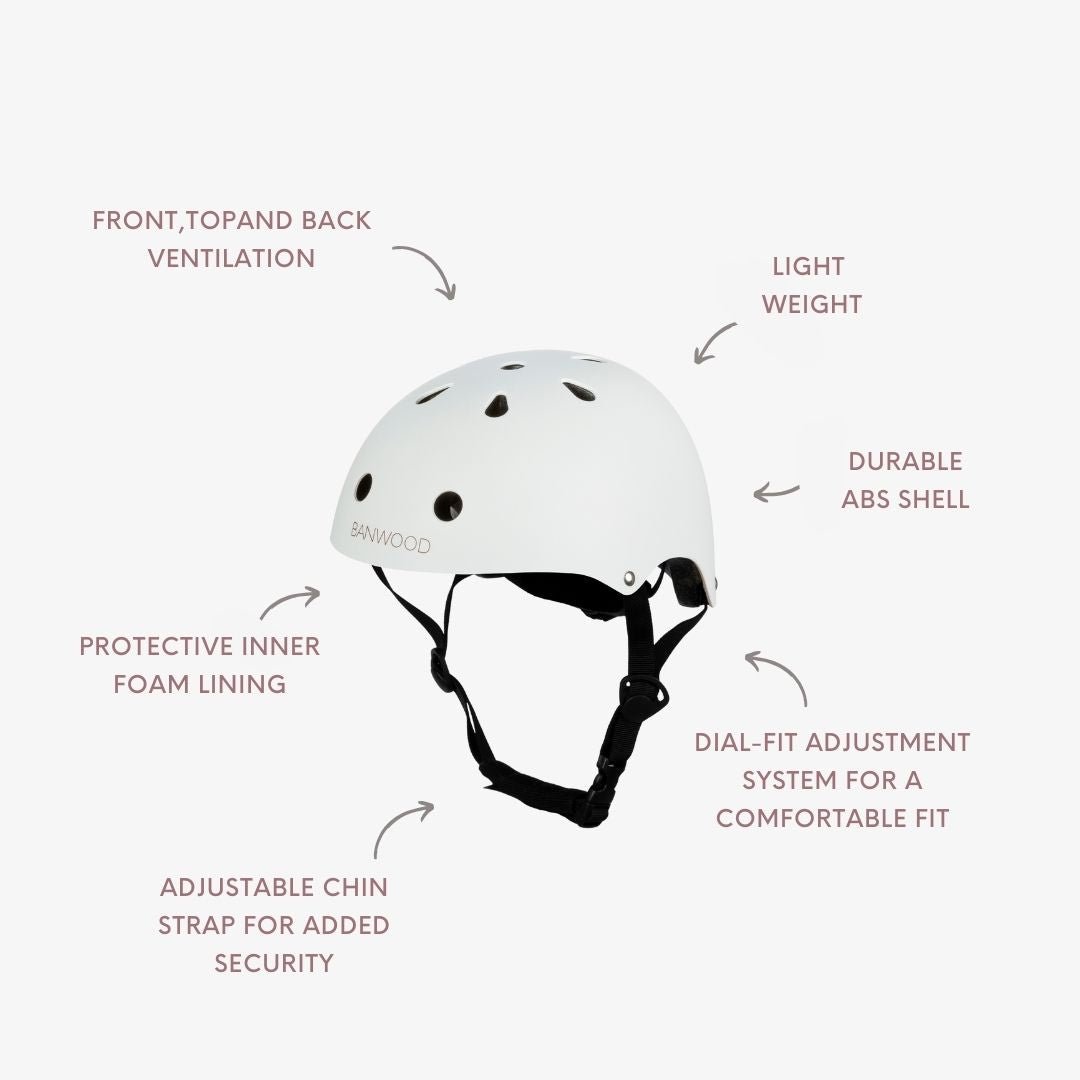 Buy Banwood Classic – Kids Bike & Scooter Helmet (Matte White) | HELMET for kids by Learning Bugs UK