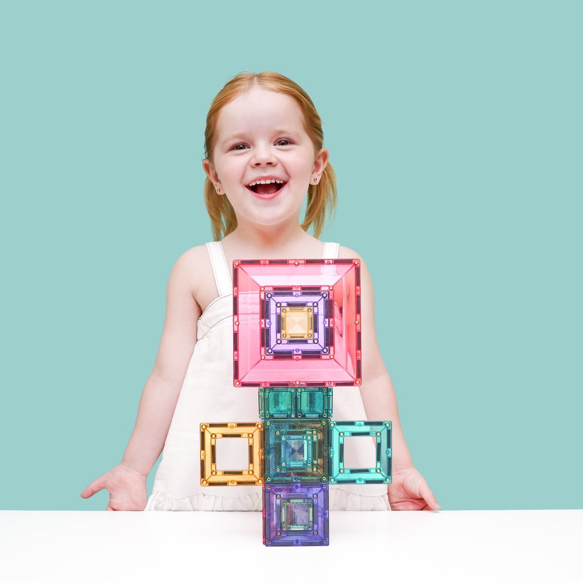 Connetix Magnetic Tiles 48 Piece Pastel Portal Pack – Magnetic Tiles for children, available at Learning Bugs UK