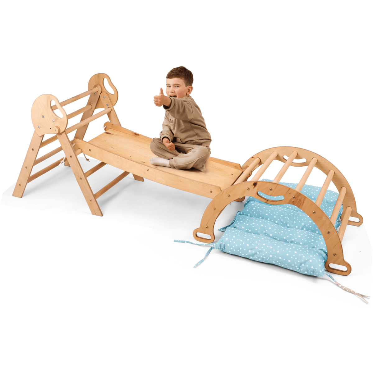 Goodevas 4 in 1 Montessori Climbing Frame with Cushion – Climbing Frame for children, available at Learning Bugs UK