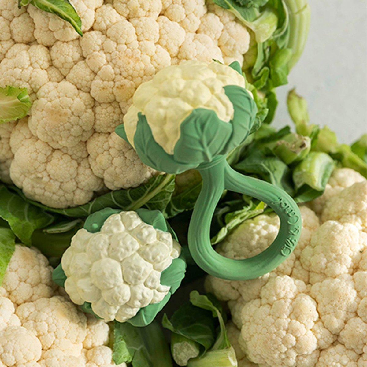 Oli & Carol Cauliflower Baby Rattle & Teether – Baby Rattles for children, available at Learning Bugs UK