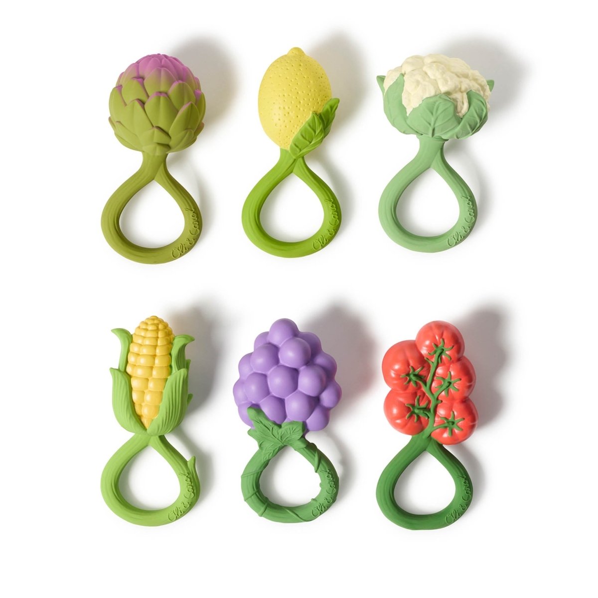 Oli & Carol Cauliflower Baby Rattle & Teether – Baby Rattles for children, available at Learning Bugs UK