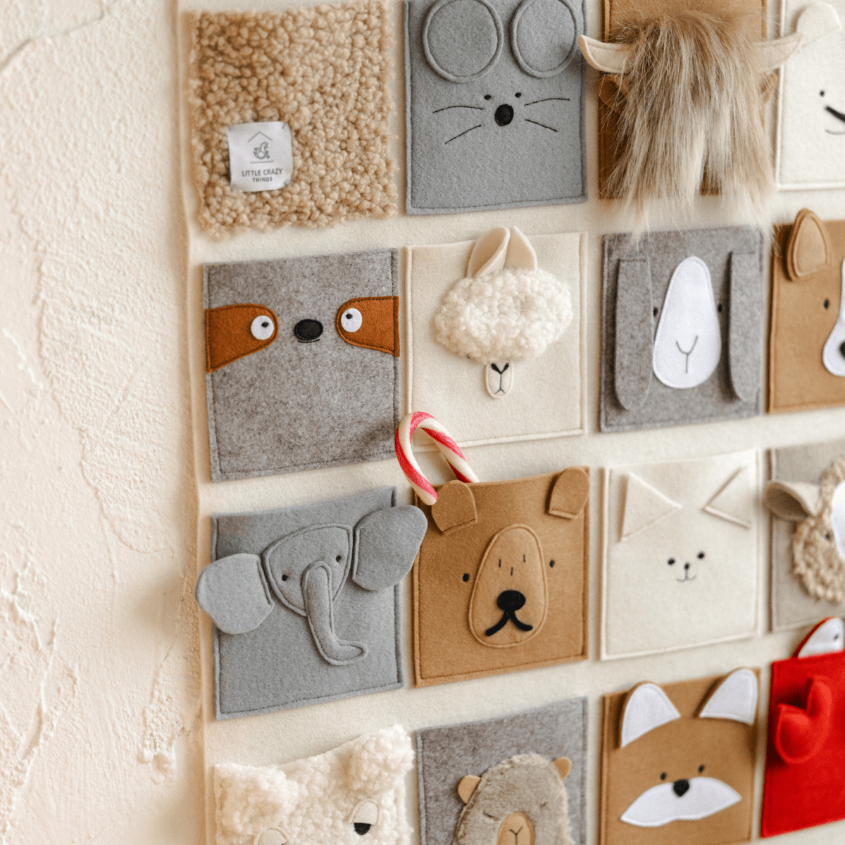 Woodland Felt Advent Calendar, Wall Organizer – Kids Room Decor for children, available at Learning Bugs UK