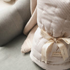 Buy Quilted Bedspread - Natural Stripe | Bedding for kids by Learning Bugs UK